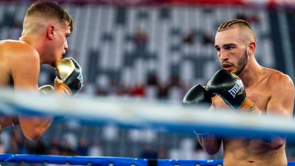PCYC NSW Club Members Tim Tszyu and Trent Girdham at the Sydney Superfight!